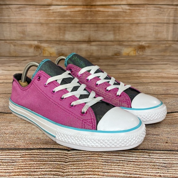 Converse Glitter CTAS Double Tongue Youth Size 6 Athletic Skateboard Shoes - NEW - Picture 4 of 11